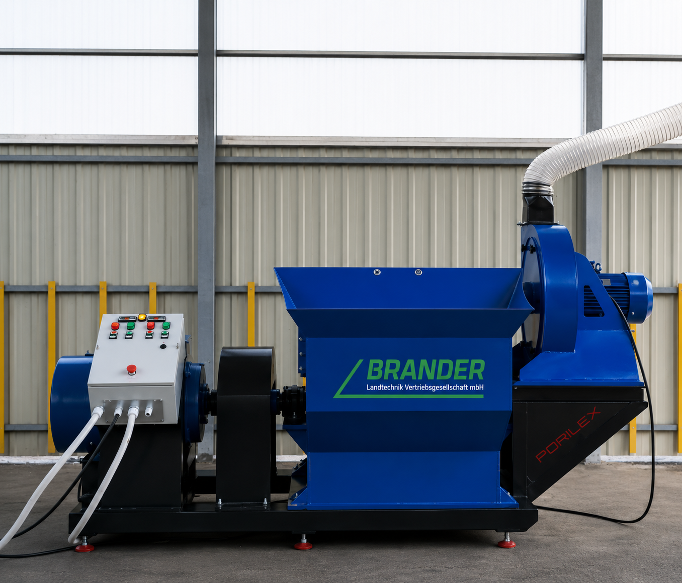 Industrie Hammermühle 66 kW mit Zyklon – Schlagmühle für Holz, Getreide & Biomasse
