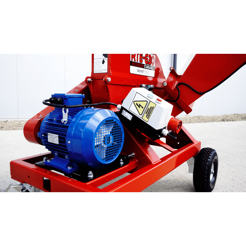 RTE-630 disc chipper – professional wood chipper 12 cm with 7.5 kW & chassis