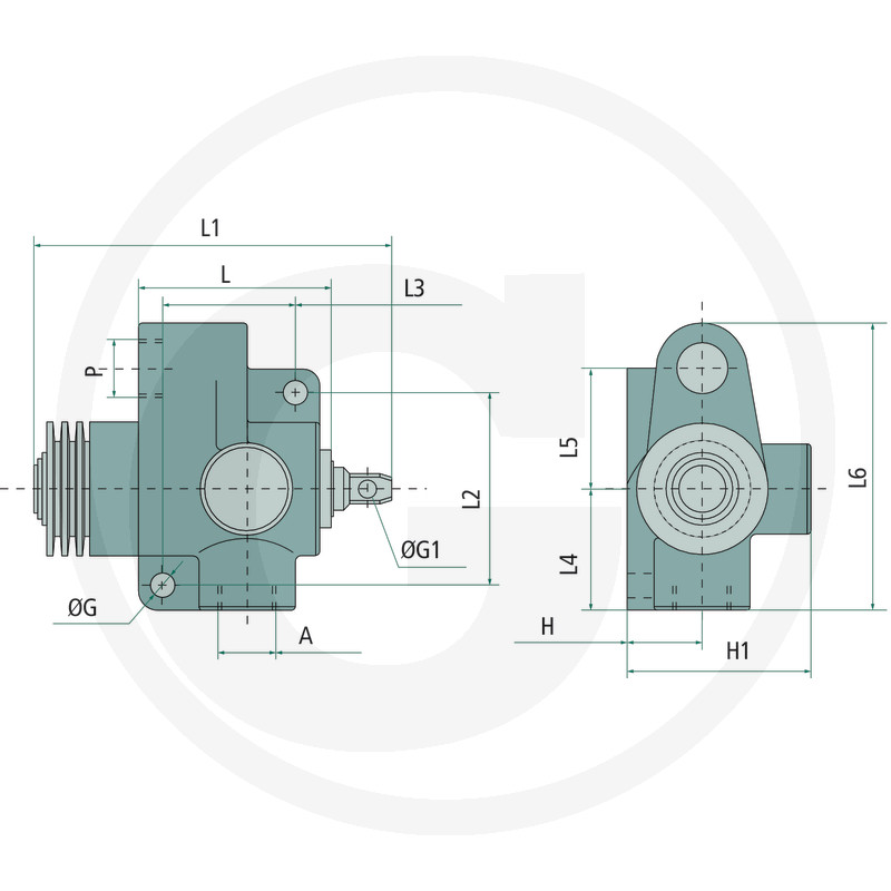 Oleodinamica Marchesini Hubbegrenzer NC-V-FCR 2T- 1/2"BSP