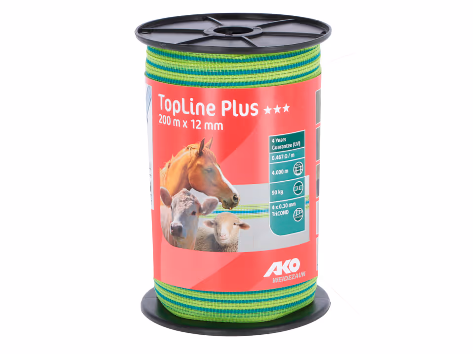 Band TopLine Plus, 200m, 12mm neongelb/blau 4x0,30mm TriCond