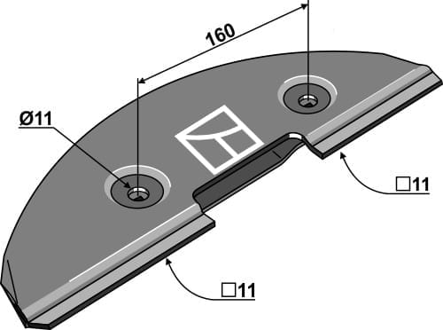 98.DEE-702 Gleitkufe - passend zu John Deere DC26699 / DC34130