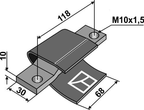 98.KUH-705 Gleitkufe - passend zu Kuhn 56808510/John Deere DC49304