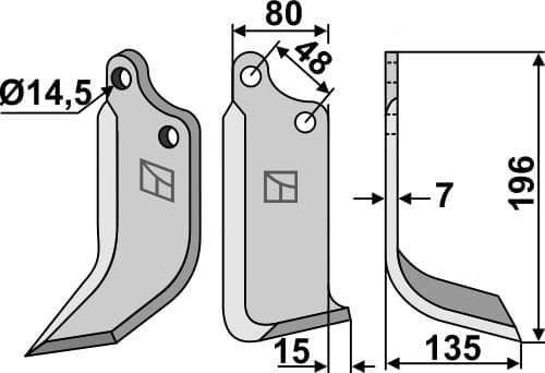 BL5542 Fräsmesser R - passend zu Maschio / Gaspardo 29100405