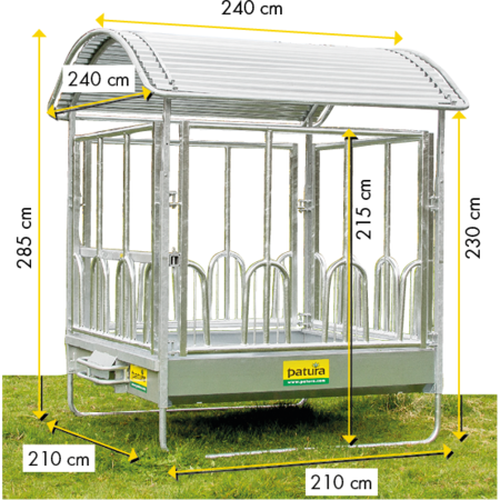 Patura Viereckraufe - mit Universal Fressgitter