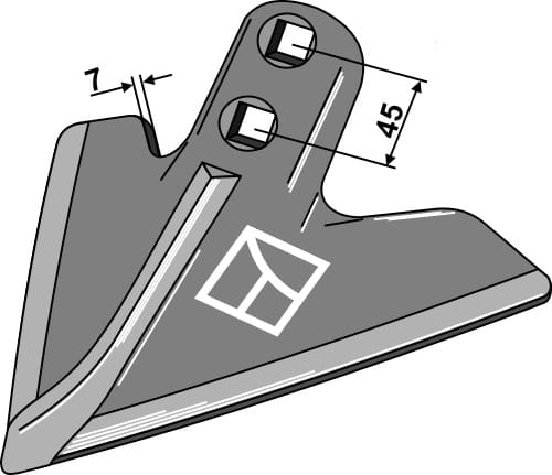 BL2312 Gänsefußschar 285mm