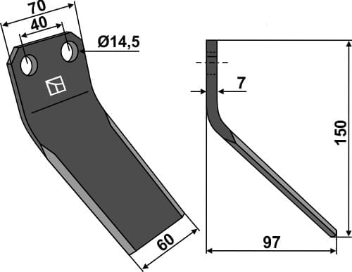 BL27729 Rotorzinken - passend zu Kverneland MA1305079 / Maletti MA1305079