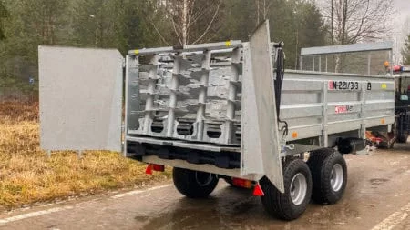 Cynkomet Miststreuer 6.000 kg mit Tandemachse und Parabelfedern