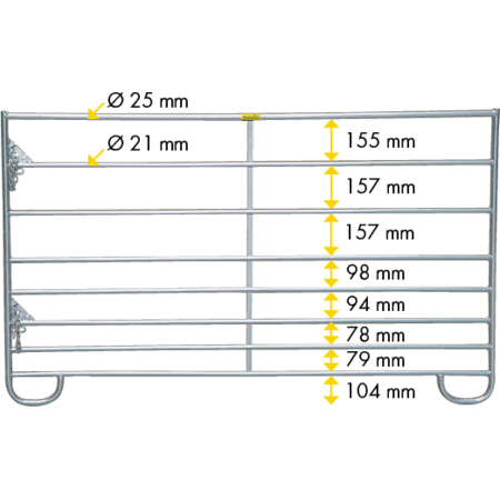 Patura Zaunpanel Mini - Höhe 1,10m