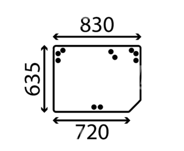 Heckscheibe - passend zu JCB Fastrac 2115, 2125, 2135, 2140, 2150, 2155, 2170