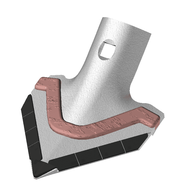 BL40884 Hackschare Universel - Breite 105mm - Hartmetall - Anschraub
