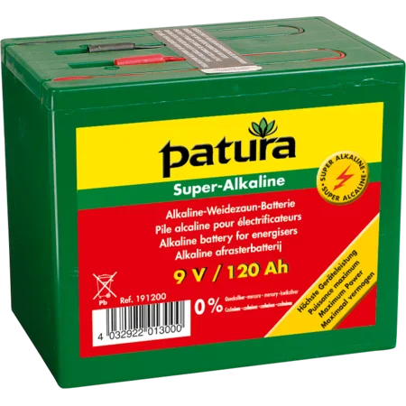 Patura electric fence battery Super Alkaline 9V / 120Ah