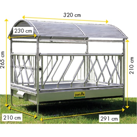 Patura Großballenraufe - mit Schrägfressgittern
