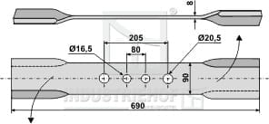 BL27929 Mäher-Messer - linke Ausführung passend für Fischer