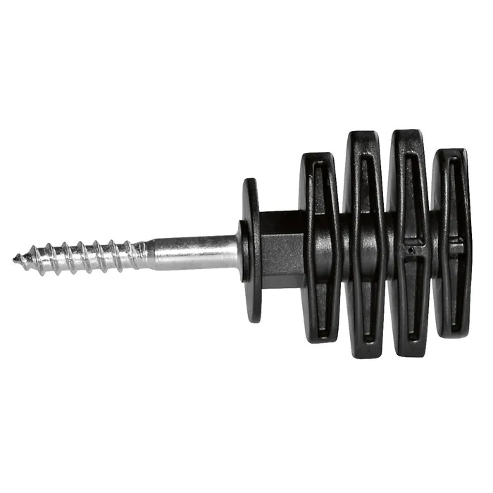25x AKO Wickel-Isolator ALLGÄU – Isolator zum Spannen durch Umwickeln, verzinkte 6-mm-Stütze für Litze & Draht