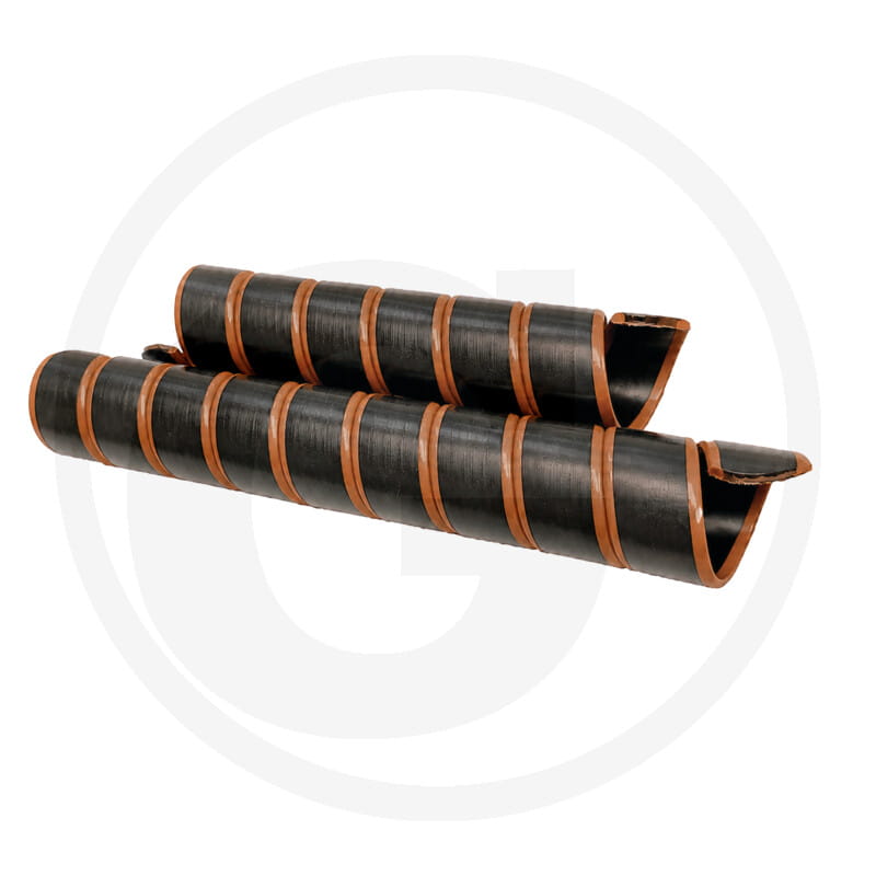 spiral tube, flexible duct, air blower hose, black orange, spiraled tubing