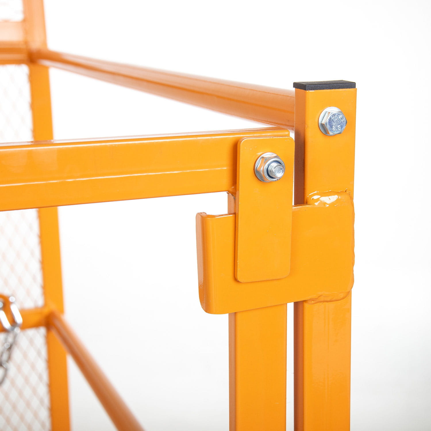 Arbeitsbühne 1000x1125x1100 mm | mittiger Einstieg | Stapleraufnahme | orange lackiert