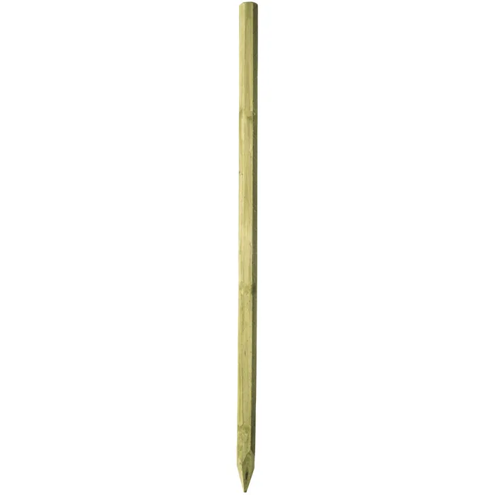 AKO OctoWood Streckenpfahl 180 cm Ø 80 mm – achtkantiger Kiefernpfahl, kesseldruckimprägniert Gebrauchsklasse 4