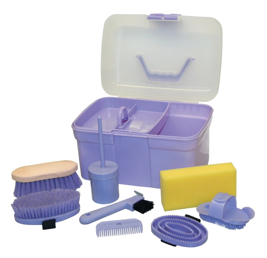 8-piece grooming kit, filled, for children | ideal horse care