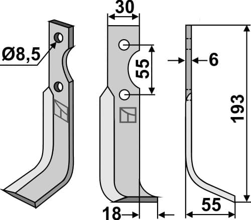 BL4727 Fräsmesser R - passend zu BCS 59275