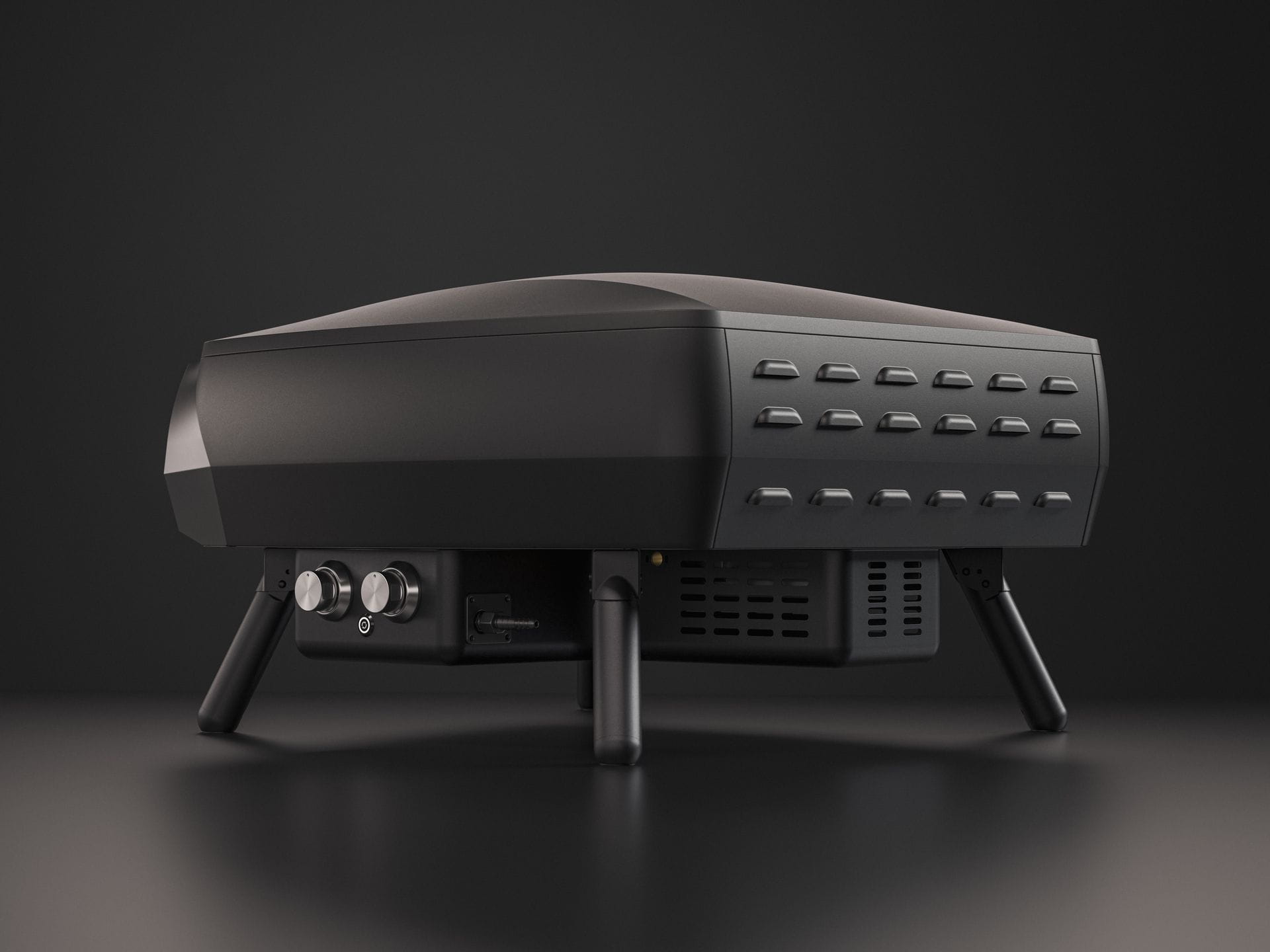 Witt ETNA Rotante Gas Pizzaofen - 16 Zoll - rotierender Pizzastein | Farbe: schwarz