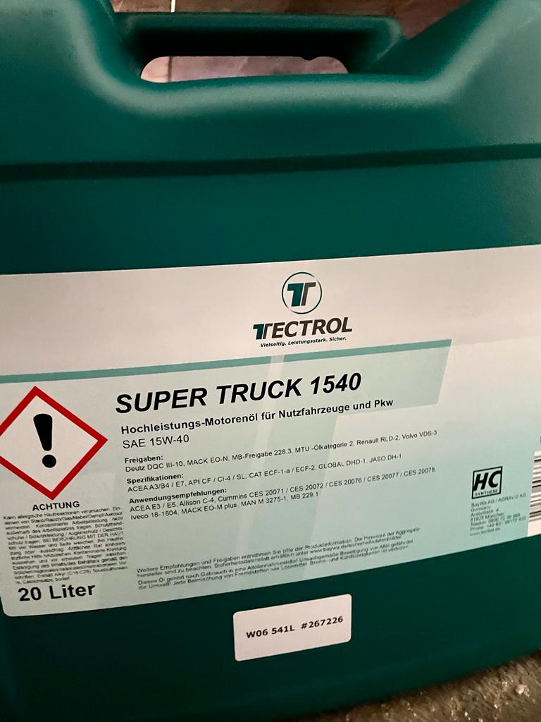 BLS000996 Motoröl Tectrol Super Truck 1540 - 20L