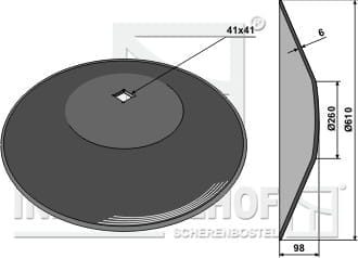 BL30125 Glatte Scheibe Ø610x6 - Kegelstumpfartig