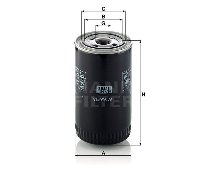 BLW95018 Mann Filter W 950/18 Wechselfilter SpinOn