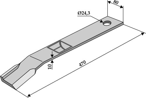 BL3723 Mähermesser 470mm L - passend zu Humus 303051