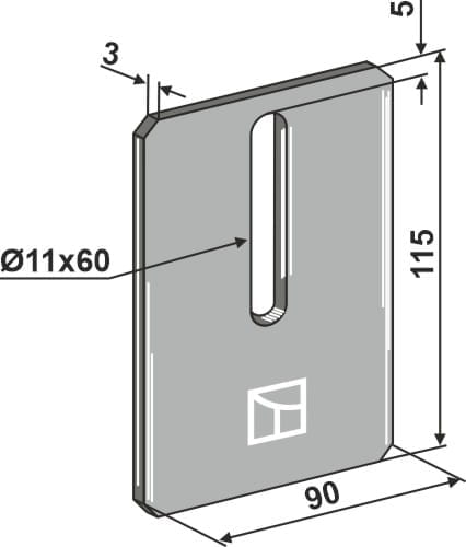 BL3076 Abstreiferblech - passend zu AMAZONE 6081200 - 6083200