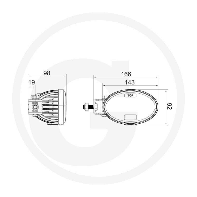 Abblendlicht LED - passend zu Case IH, New Holland, Steyr