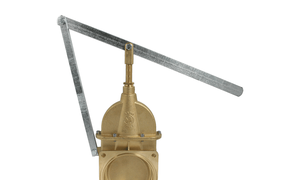 Einfache Hebelgarnitur für Gülleschieber