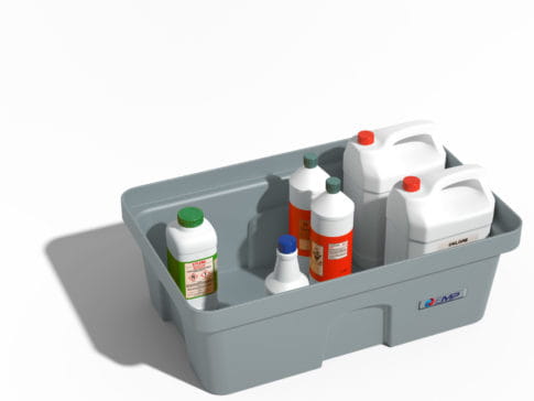 EMP Auffangwanne 40 Liter – ergonomisch geformt | Farbe: grau, ohne Gitterrost