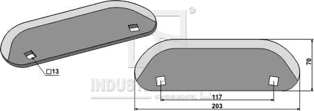 BL29707 Futtermischwagenmesser