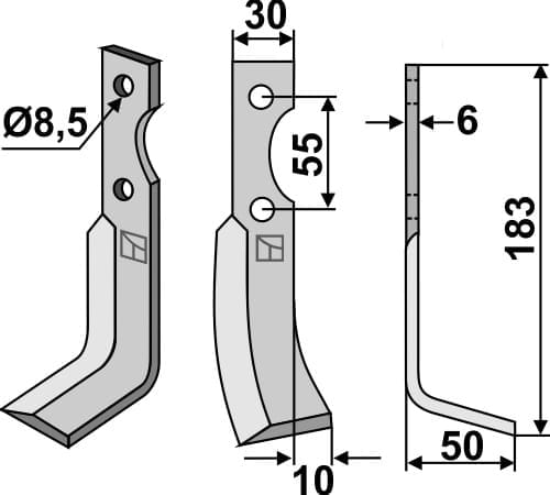 BL4922 Fräsmesser R - passend zu Carraro Antonio	37935004