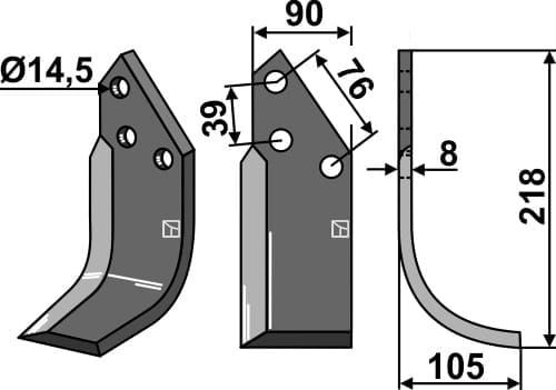 BL27624 Fräsmesser R - passend zu Breviglieri 0066046D