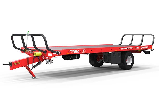 Metalfach Ballentransportwagen Mini mit Druckluftbremse – 22 Ballen | 7.800 kg zGG