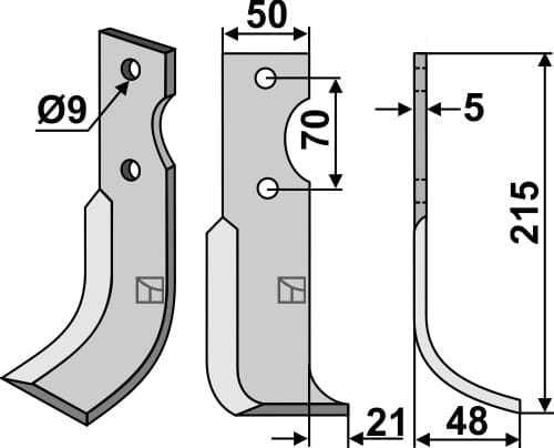 BL4479 Fräsmesser R - passend zu Agria Typ 6000