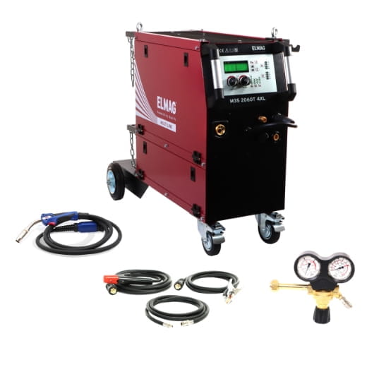 BL41886 Elmag Multifunktions Schweißgerät fahrbar M3S 2060T 4XL / ECO-SET - MIG / MAG / MMA / WIG