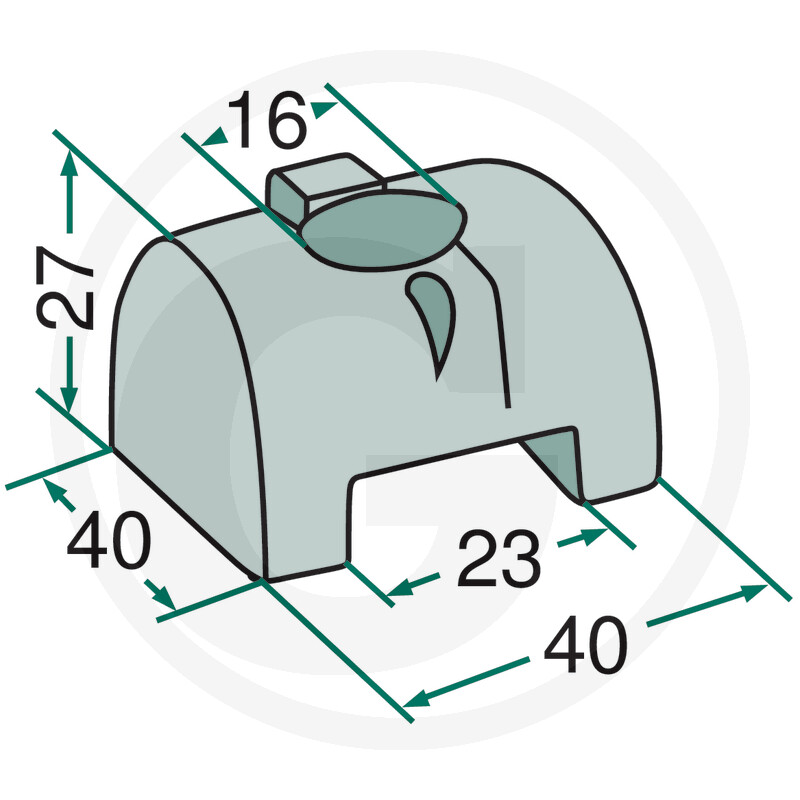 Clamping piece for M14 screw - suitable for Claas Volto series, W/WA-S series