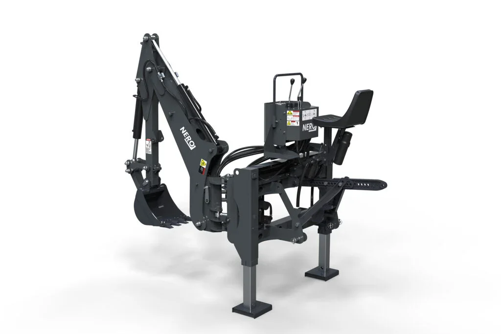 Nero HB-225 backhoe – Hydraulic shifting, 2.25 m digging depth, 2350 kg digging force