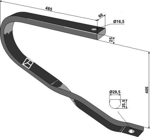 Federzinken - Ausführung links