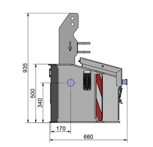 Bressel and Lade front weight L/XL with storage compartment