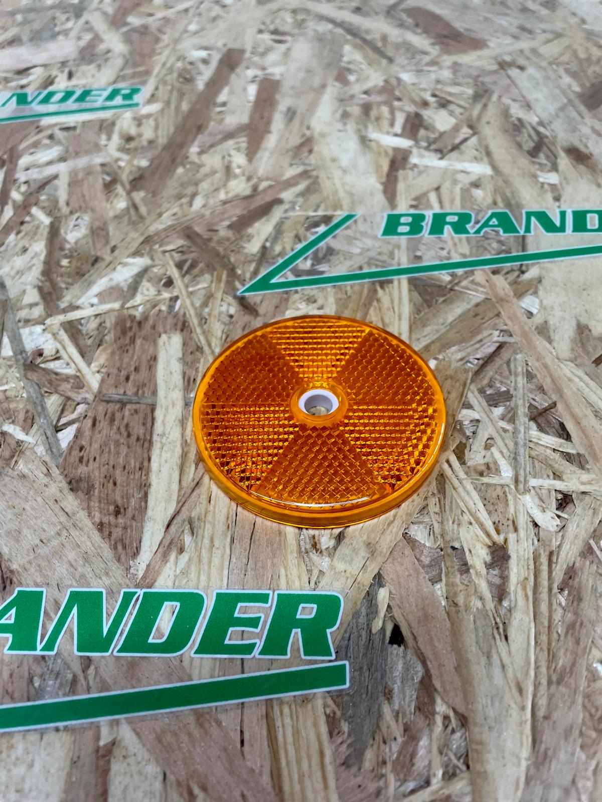 Rückstrahler 60mm gelb - geschraubt