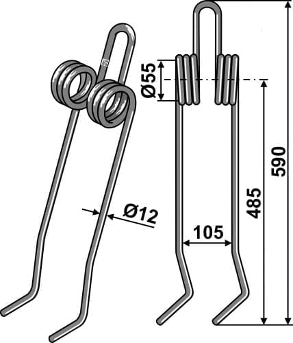 BLET94582 Striegelzinken - passend zu Kuhn 951880
