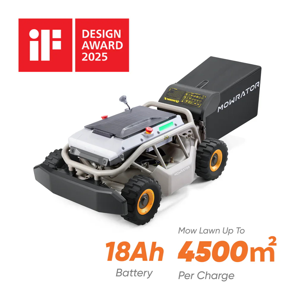 Mowrator S1 4WD Breitreifen 18Ah – RC Rasenmäher für 4500 m² & 85 % Steigung | 53 cm Clean-Cut