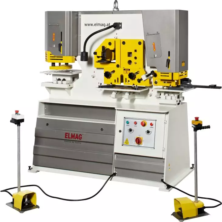 Elmag Hydraulische Profilstahlschere & Lochstanze 85 Tonnen