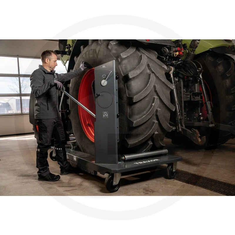 TRAXOR Radmontagewagen mit Raddrehvorrichtung – Reifenmontagewagen 1,5 t