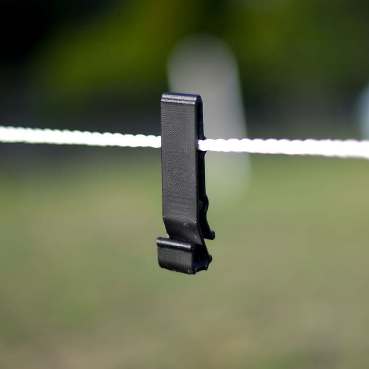 8x FenceClip zum Einhängen von Torgriffen, schwarz