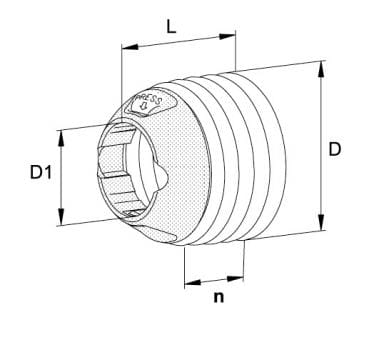 Walterscheid protective funnel P600 / P700 - 196x230mm / pipe 130mm