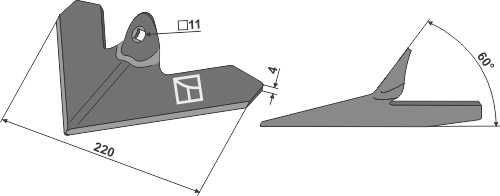 Hoe share 220mm